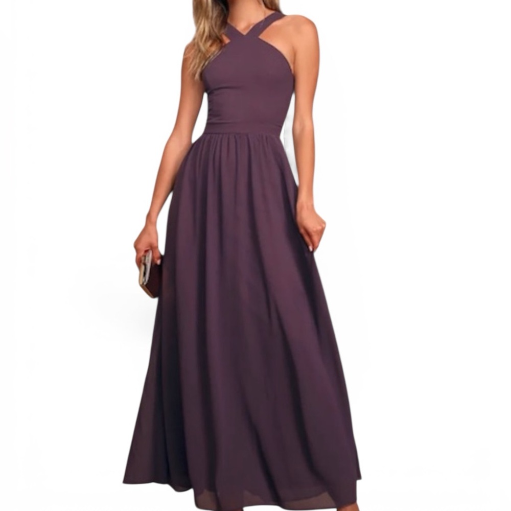 Lulu's Maxi Plum Dress Size Small